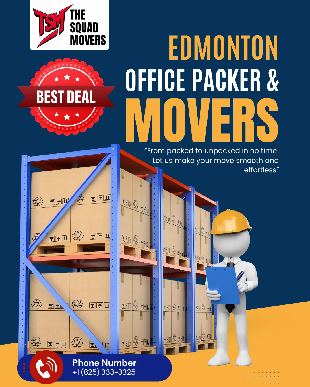 Office moving crew in Edmonton relocating a business